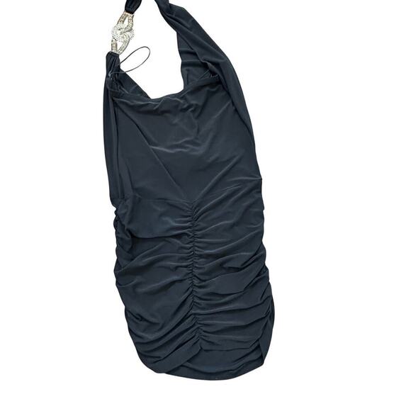 Cache Women's Black Sleeveless Halter Neckline Mini Dress Size Medium - Picture 3 of 10